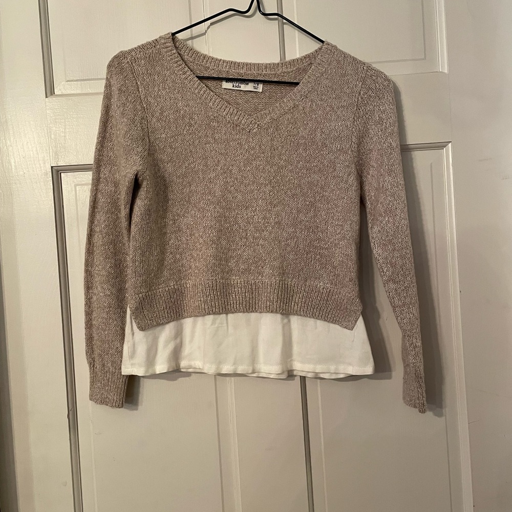 Taupe Mixed Media Sweater